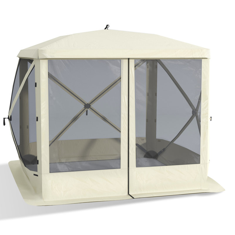 Tente avec abri de jardin avec moustiquaire Outsunny Pop Up, Beige
