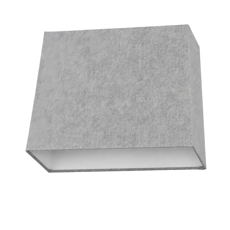 Oatmeal Rectangle Lampshade, Gray, 10" H x 14" W x 7" D