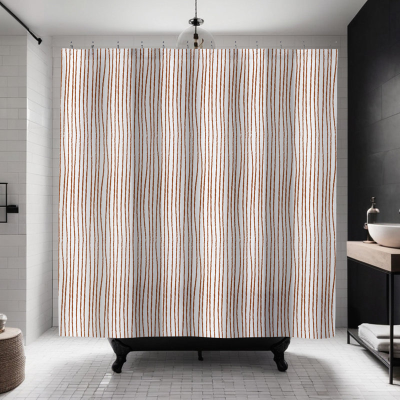Rideau de douche Coco, Orange brûlé