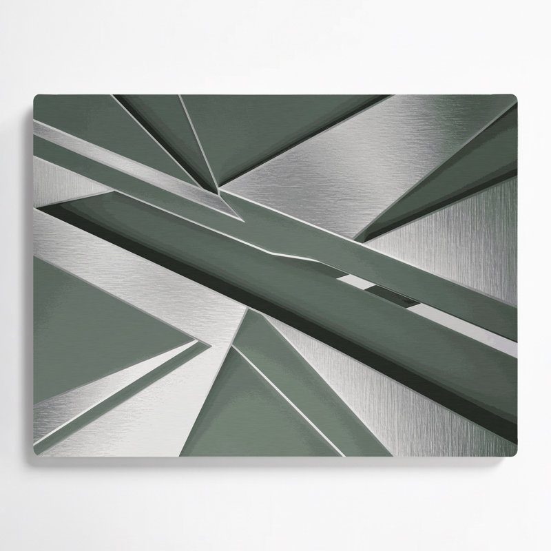 Minimalisme 38, art mural gris en métal, H 11 po x l 14 po