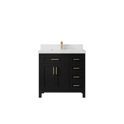 36'' Single Bathroom Vanity with Quartz Top