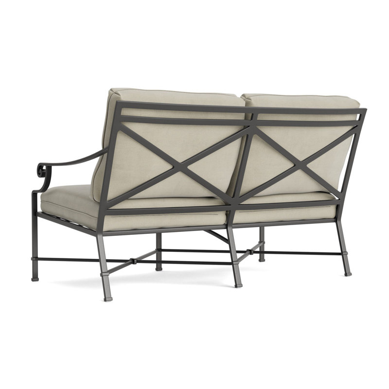Venetian Outdoor 2 - Seat Loveseat, Fusion Moccasian, Textured Pewter