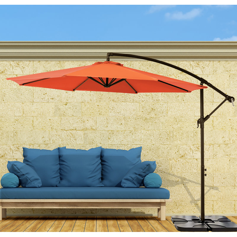 Parasol en porte-à-faux 120 po Haque, Orange
