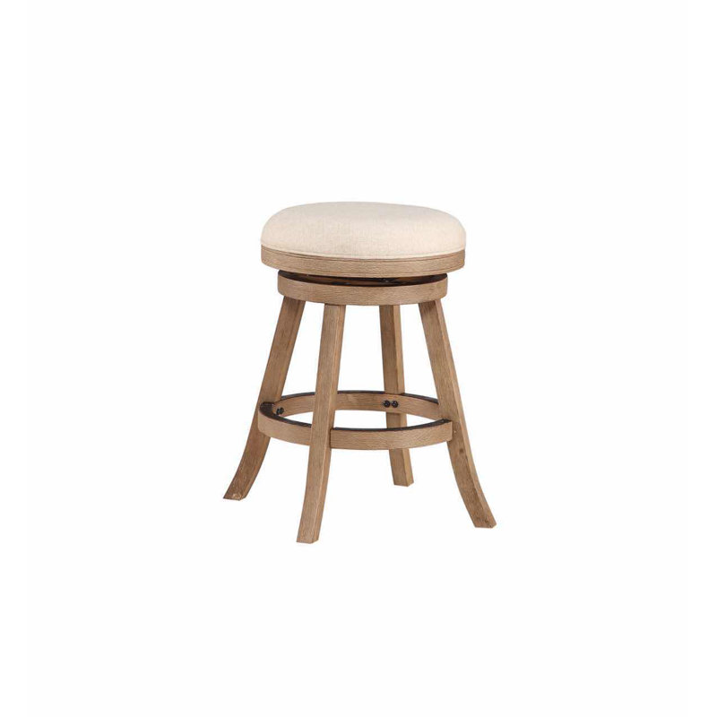 Tabouret de bar et de comptoir Shivko, Bois flottant brossé au métal, Tabouret de comptoir (siège d'une hauteur de 24,5