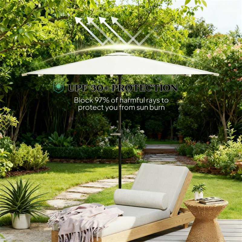 Petit demi-parasol ventilé avec demi-parasol pour l'extérieur