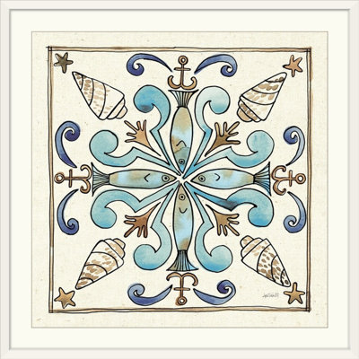 Abstract Coastal Breeze " Coastal Breeze Tile IV " by Anne Tavoletti