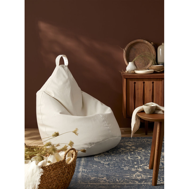 Fauteuil à billes standard en similicuir classique, Similicuir blanc