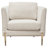Lane Chair In Light Cream Fabric With Gold Metal Legs