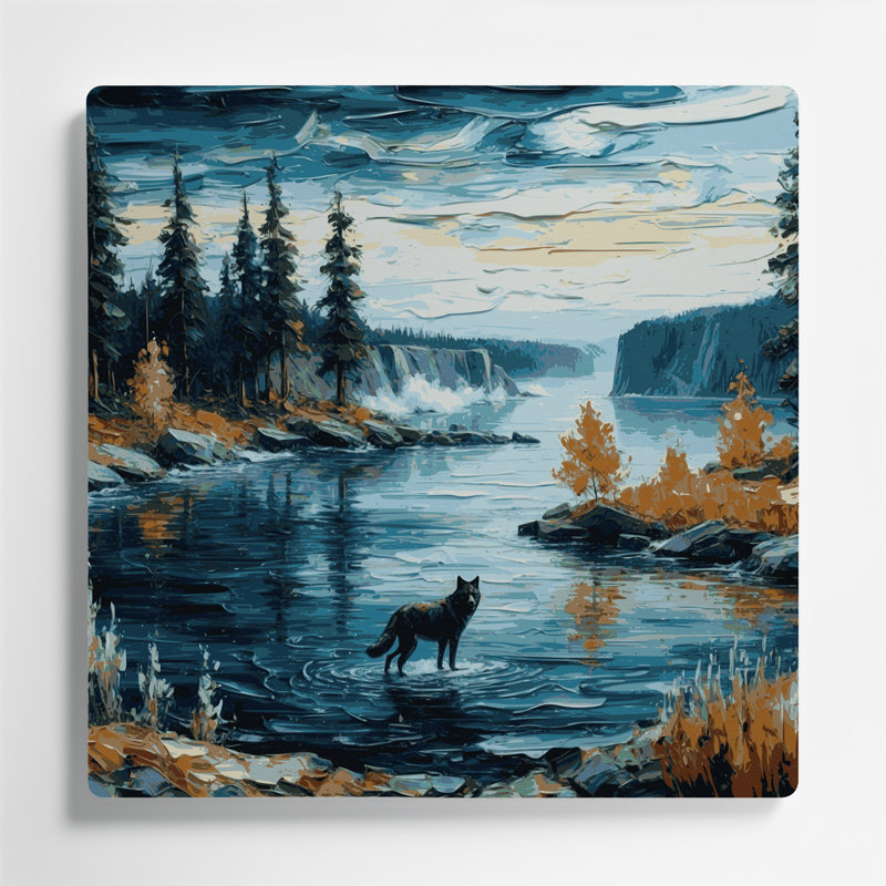 «USA State Minnesota Blue», art mural en métal, H 8 po x l 8 po
