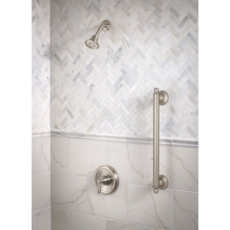 Barre d'appui Brantford, H 1,25 po x l 12 po x P 1,25 po, Nickel brossé