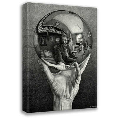 Autoportrait par M.C.Escher, toile tendue avec châssis