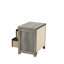 Table de chevet simple à 2 tiroirs Rustic Light Gray