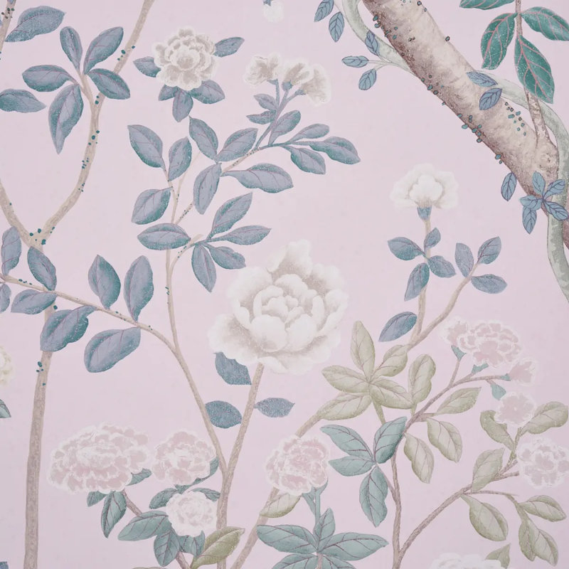 Schumacher x Miles Redd Madame De Pompadour Panel Set, Blush