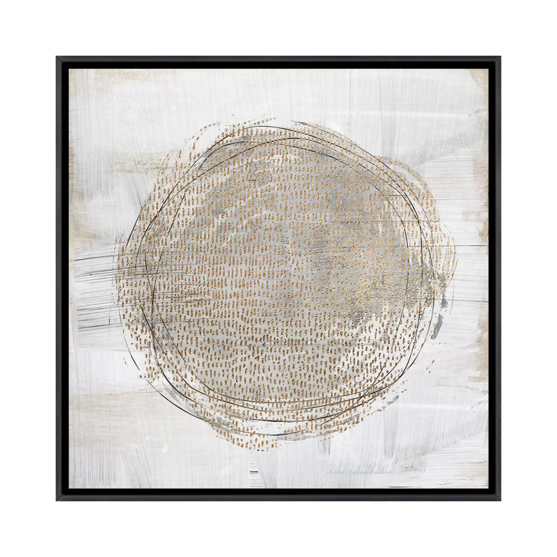 «Deep Motion» par Nikki Chu - impression, H 18 po x l 18 po x 1,5 po, Encadrement noir décoloré, Pas de tapis
