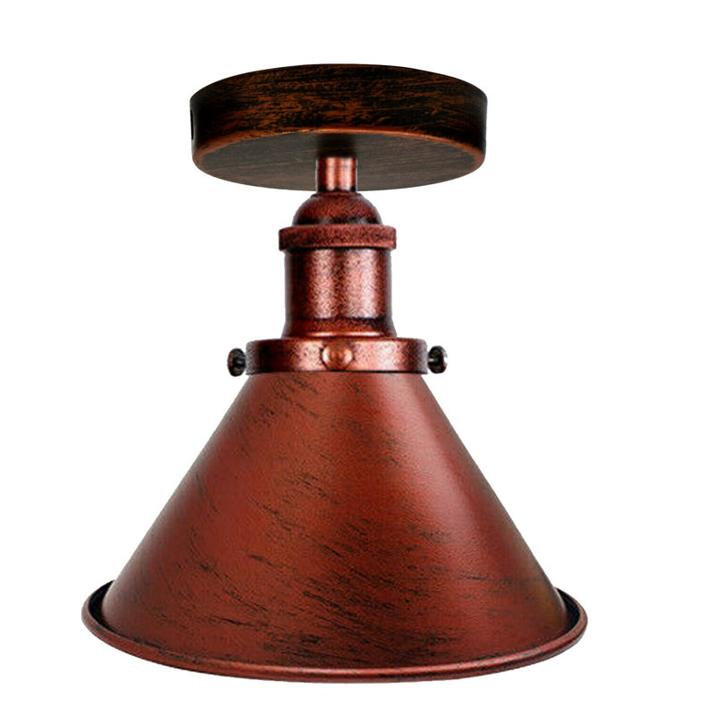 Regina Semi Flush Mount, Rustic Red