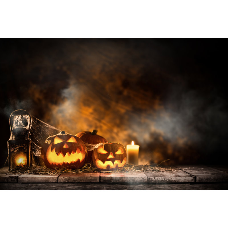 Halloween Pumpkin - Wrapped Canvas Print, 30cm H x 46cm W x 3.8cm D