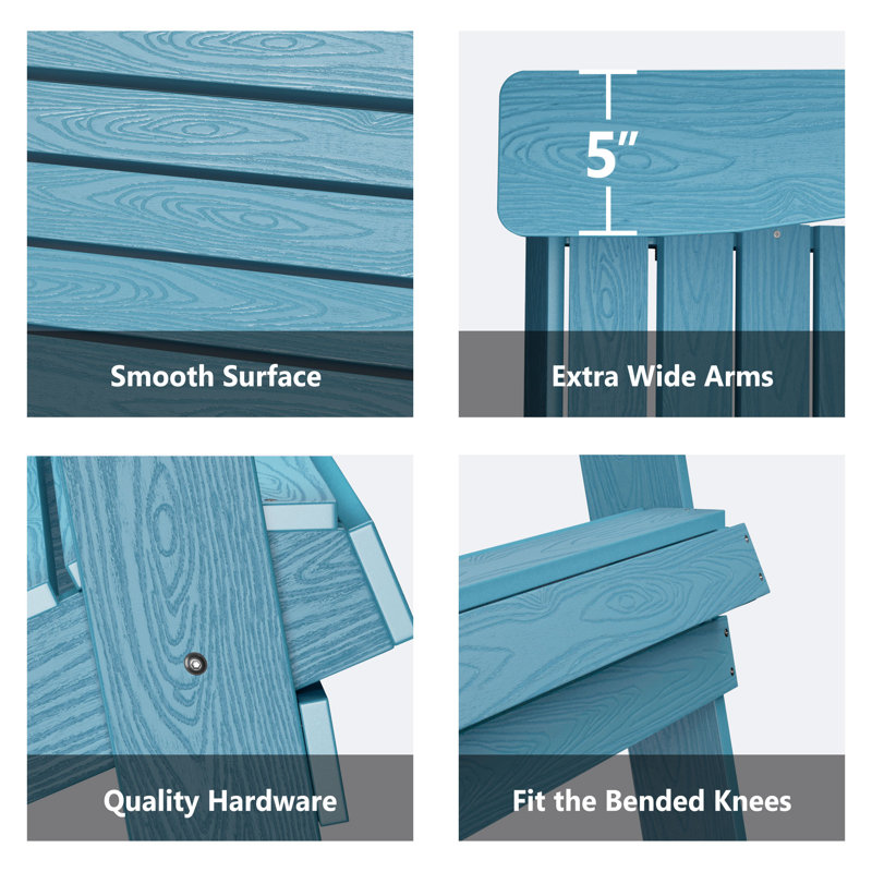 Outdoor Adirondack Chair, Teal