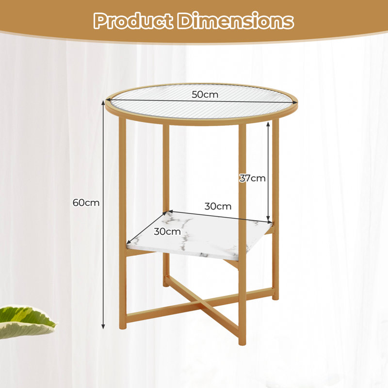 Melora Cross Legs Side Table Set