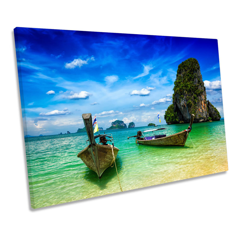 Thailand Beach Krabi - Wrapped Canvas Print, 30.5cm H x 45.7cm W x 2cm D