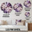 Horloge murale mauve à motif de coquelicots - Harmony I-2131041062