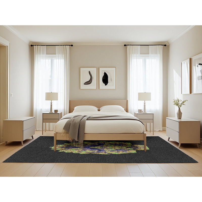 Tapis noir/vert/bleu, Rectangle 5 pi x 8 pi
