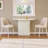 Semi-Circle Dining Table Set with 2 Chairs, Cream White, Small Kitchen