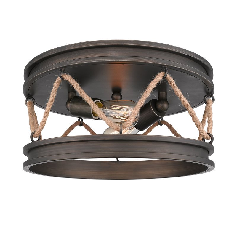 Steel Flush Mount, Gunmetal Bronze
