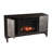 Lucely 149'' W Brown/Antique Silver Electric Fireplace