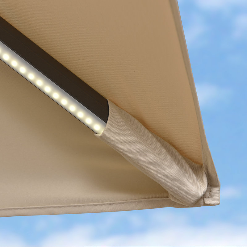 304cm Lighted Cantilever Parasol, Beige