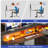 Balconera 60'' L Shaped Desk With Power Outlet,  LED Lights & Lift Top-105523192