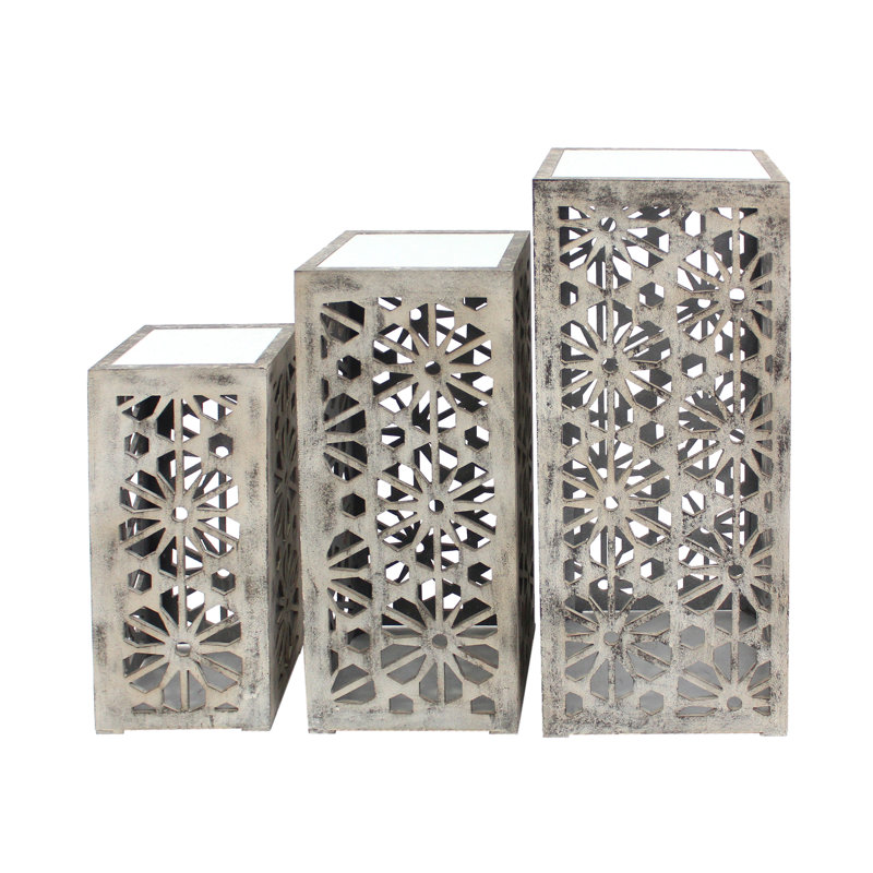 Van Reipen Mirrored Glass Top Nesting Tables