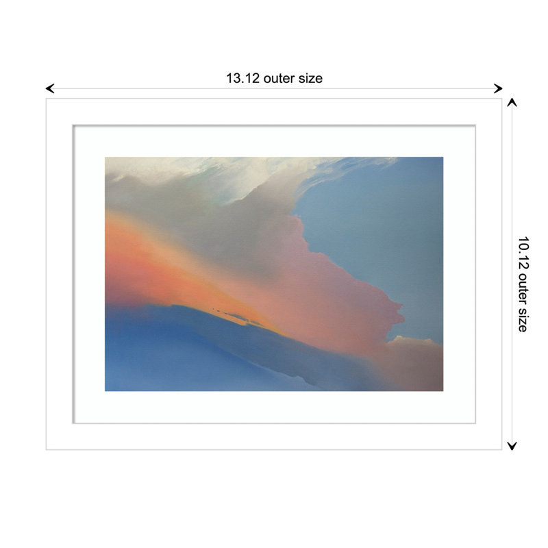 Gulfstream by Cap Pannell, White Framed Paper, 10.12" H x 13.12" W x 0.88" D