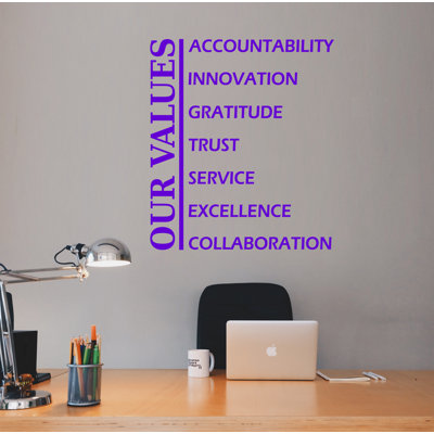 Adhésif décoratif "Our Values"