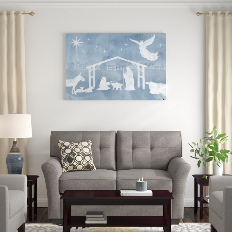 Star of Bethlehem Collection A by Grace Popp - Graphic Art Print, 81cm H x 122cm W, Black Floater Frame