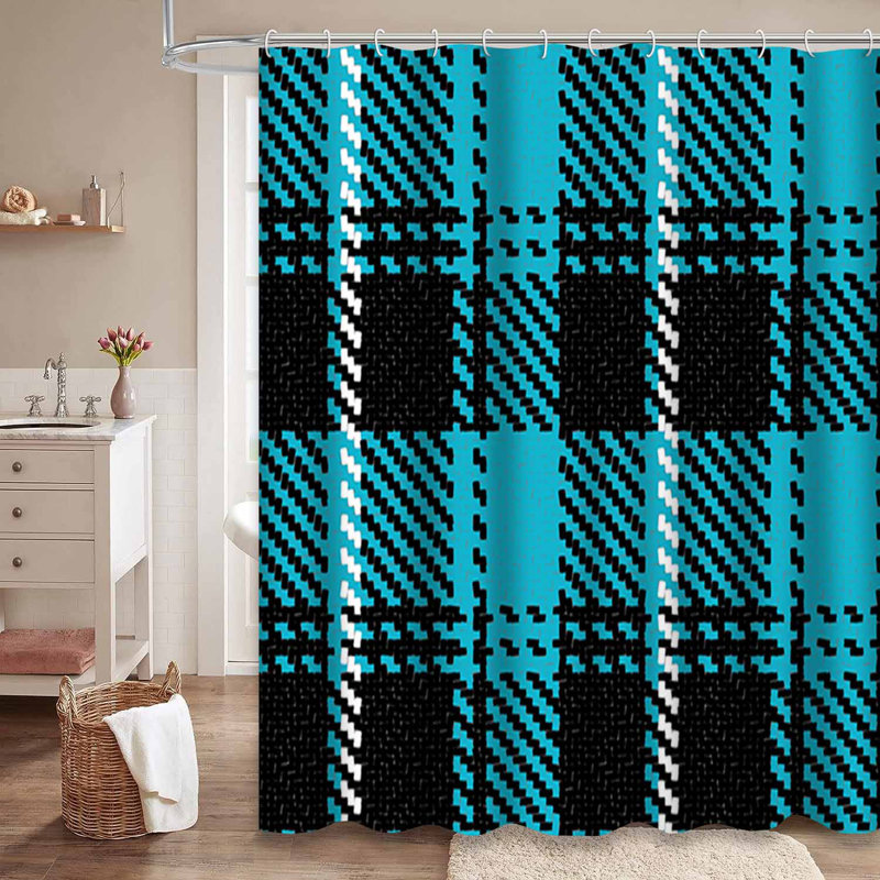 Rideau de douche avec 12 crochets Lumberjack, L 72 po x l 84 po
