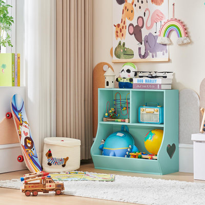 Étagère à livres et rangement pour jouets pour tout-petits avec 3 compartiments