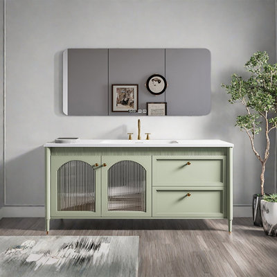 French cream-style bathroom cabinet