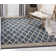 Alejo Natural Fiber Hand Loomed Jute/Cotton Geometric Rug in Dark Blue/Brown