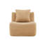 Canapé d'appoint sans accoudoir avec coussin en tissu Teddy Camel, siège simple modulaire-129512908-129512910