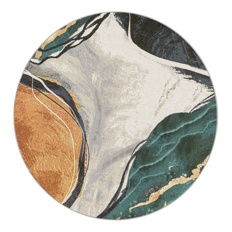 Keazia Indoor/Outdoor Area Rug, Round 5'3"