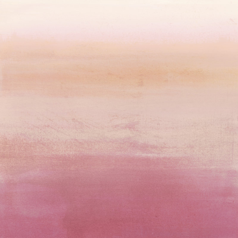Apricot Ombre I by Victoria Borges - Wrapped Canvas Painting, 51cm H x 51cm W