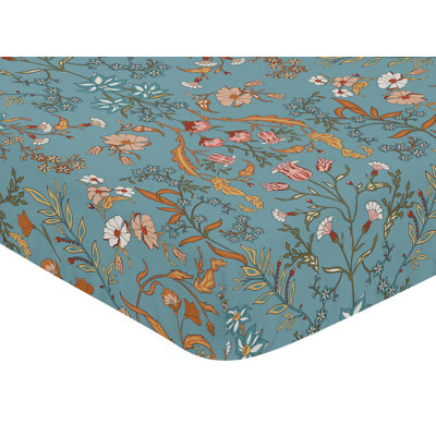 Boho Floral Wildflower Fitted Crib Sheet by Sweet Jojo Designs