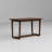 Elegant Light Coffee Rubberwood Console Table,Rounded Corners With Foot Pads