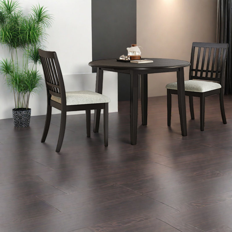Ensemble de table de salle à manger moderne 3 pièces avec chaises rembourrées et peu encombrant