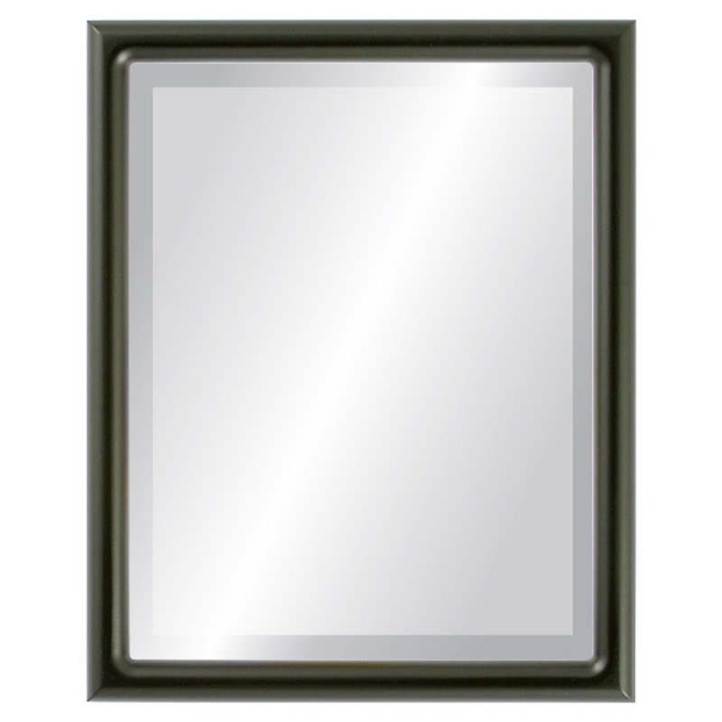 Rowles Rectangle Mirror, 21" H x 17" W, Matte Black