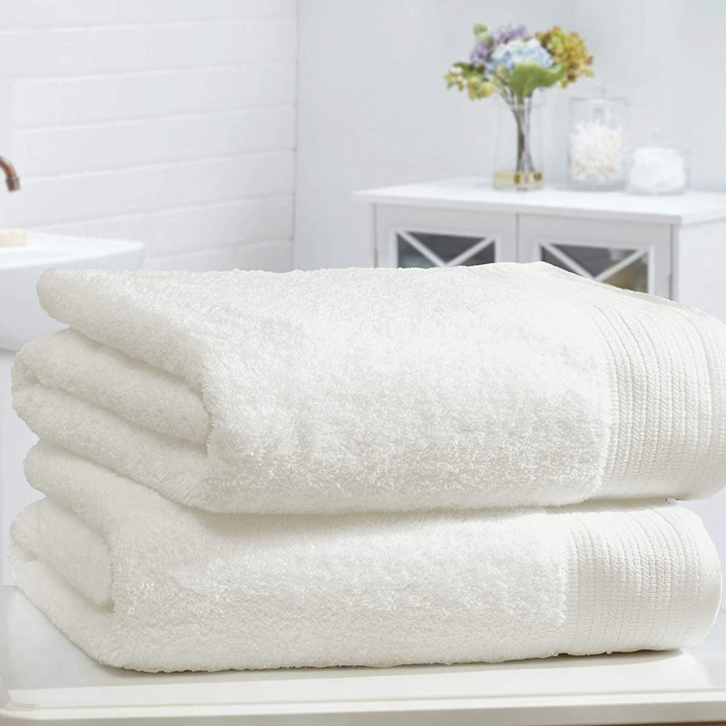 Bunns Plush Bath Towel, Cream