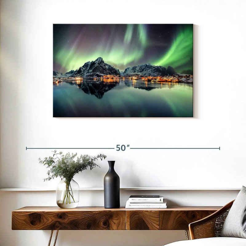 Alvord Wintry Reine Northern Lights, H 24 po x l 36 po