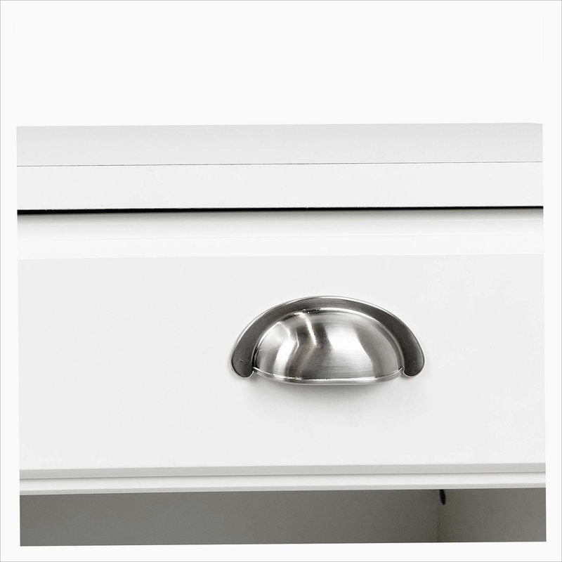 White Faux Wood Minimalist Rectangular Side Table