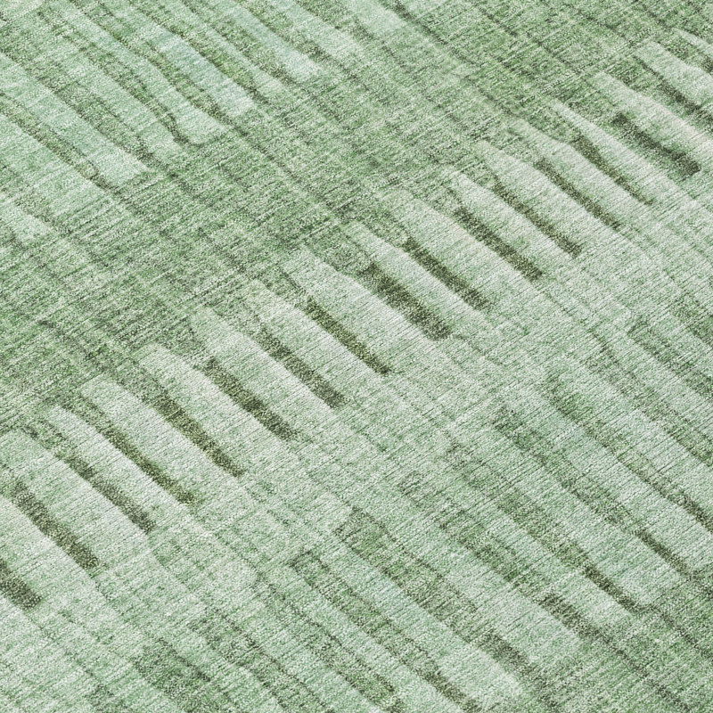 Machine Washable Indoor/Outdoor Chantille ACN2807 Stripes Rug, 8' x 10', Aloe