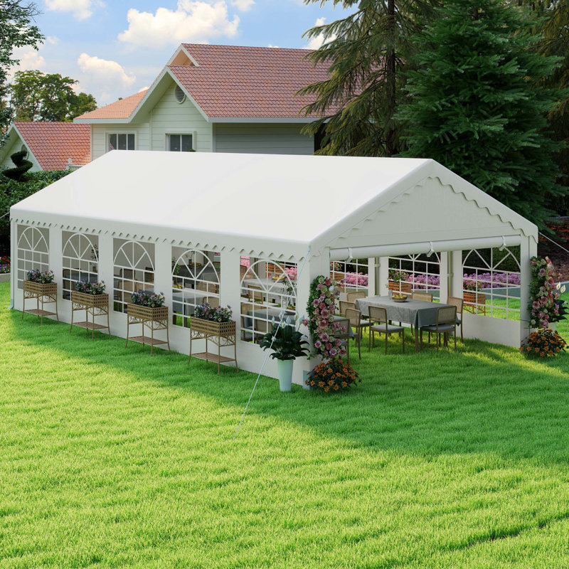32 ft x 16 ft Heavy Duty Wedding Tent without Removable Sidewalls, 32 ft x 16 ft